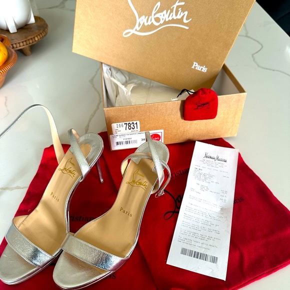 Christian Louboutin Shoes - Christian Louboutin Queen 100 nappa laminata silver